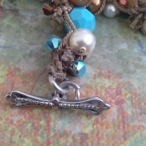 Turquoise Pearl's swarovski necklace - Picture 6 of 6